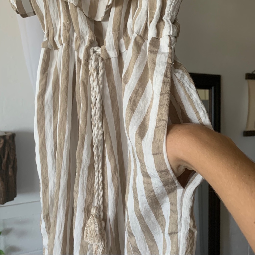 ZARA Striped Culotte Jumpsuit - Picture 6 of 10